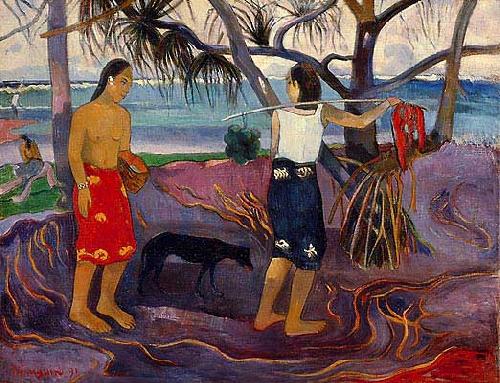 Paul Gauguin Under the Pandanus II oil painting picture